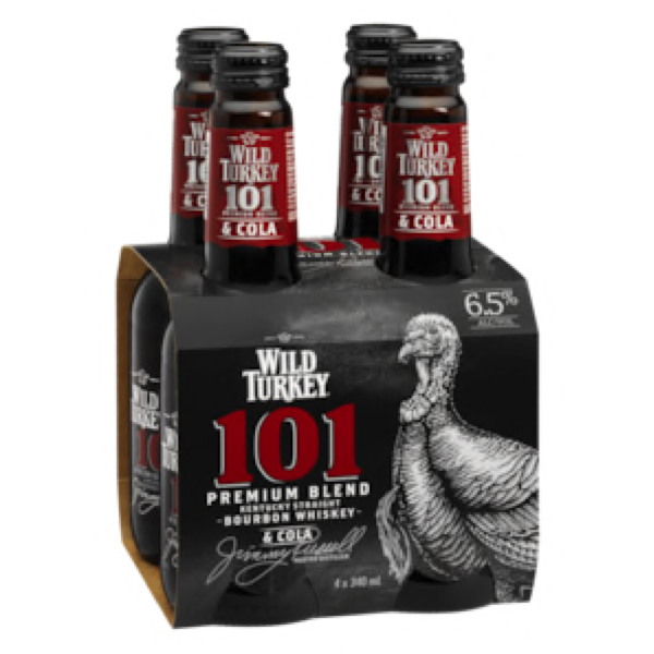 101 Bourbon & Cola 340mL Bottle 4 Pack