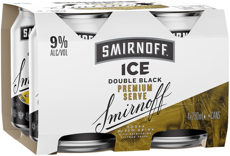 Ice Double Black Premium Serve 9% 4 Pack