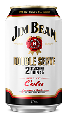 Double Serve Bourbon & Cola Cans 375mL 4 Pack