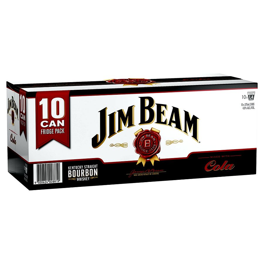 White Label Bourbon & Cola Cans 10 Pack 375mL