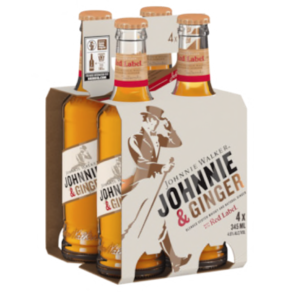 & Ginger 345mL 4 Pack Past BB*