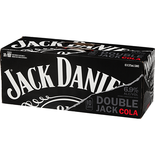 Double Jack & Cola Cans 375mL 10 Pack