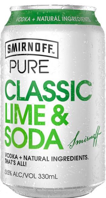 Pure Lime & Soda 330ml Cans Carton