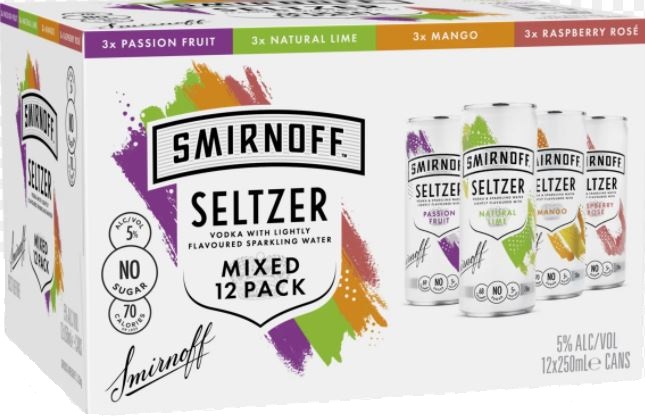 Seltzer Mixed 12 Pack 250mL