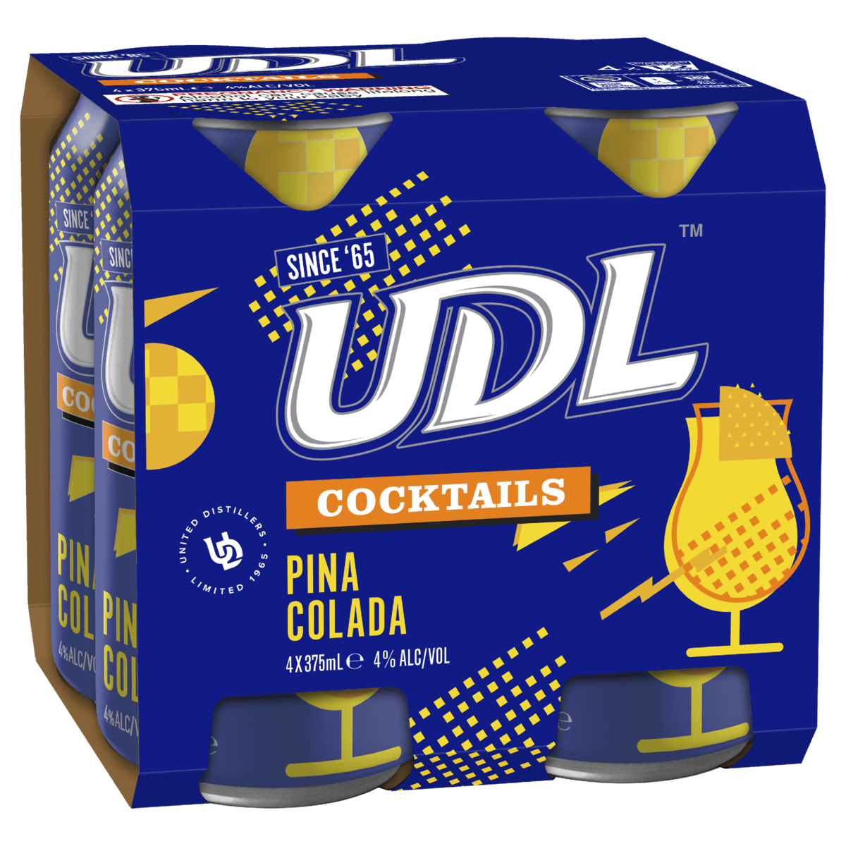 Cocktail Pina Colada 375mL 4 Pack