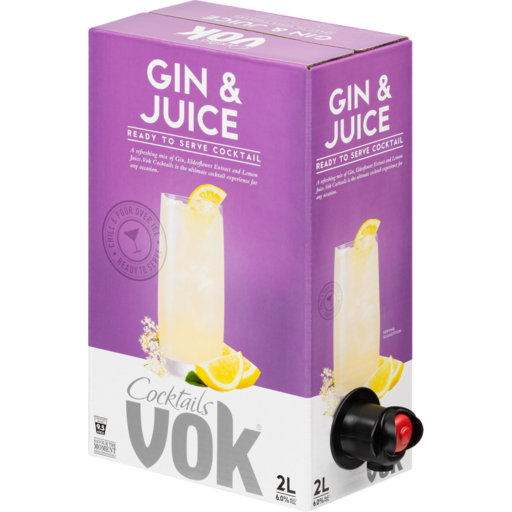 Gin and Juice Cocktail 2 Litre