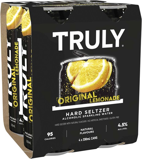 Seltzer Lemonade 330ml 4 Pack