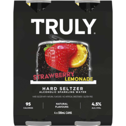 Seltzer Strawberry Lemonade 330ml 4 Pack