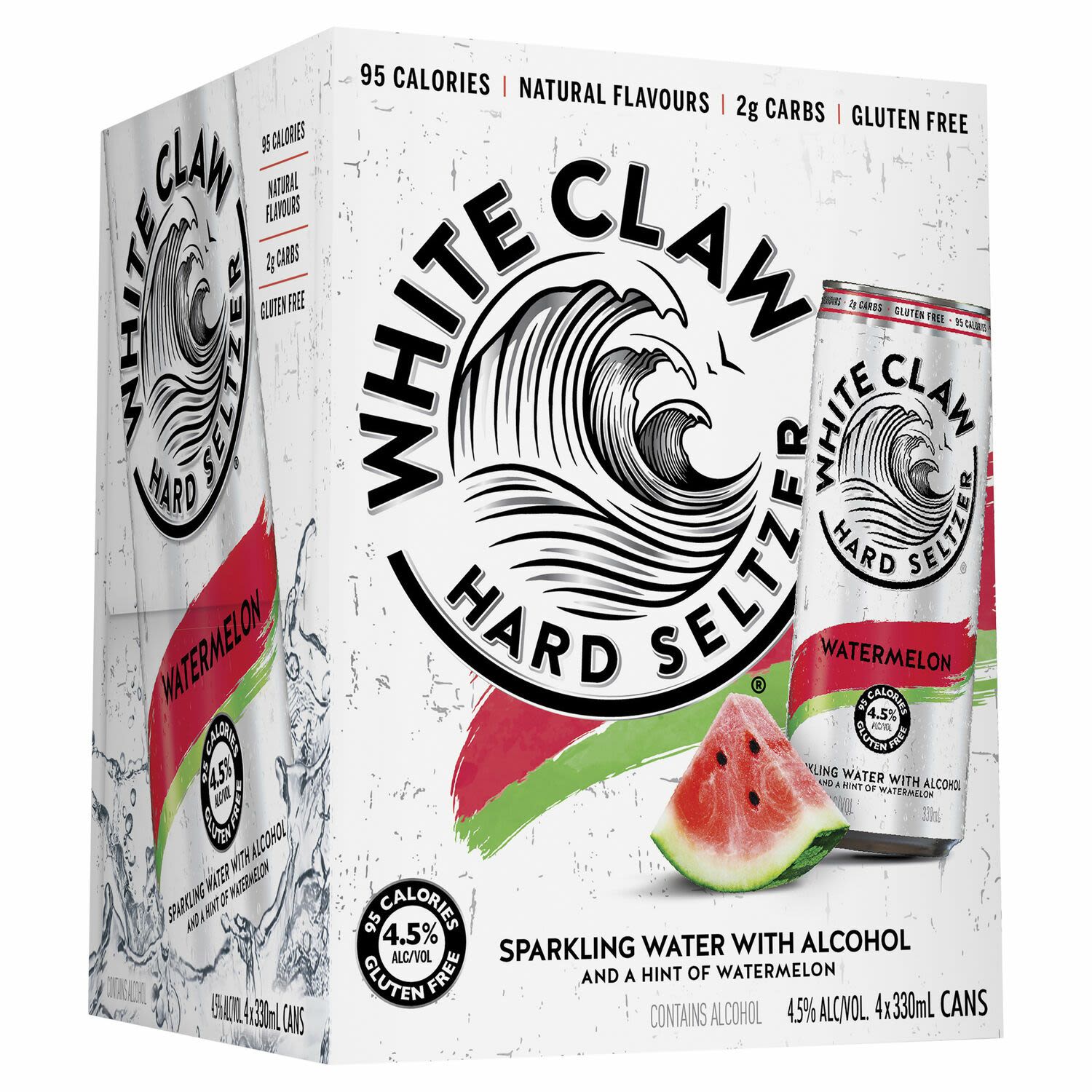 Hard Seltzer Watermelon 330mL 4 Pack