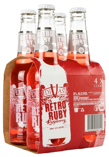 Retro Ruby Raspberry 8% 330mL 4 Pack