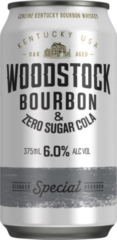 Bourbon & Cola Zero Sugar 6% 375mL