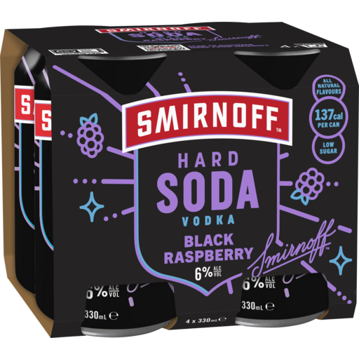 Hard Soda Black Raspberry 4 Pack