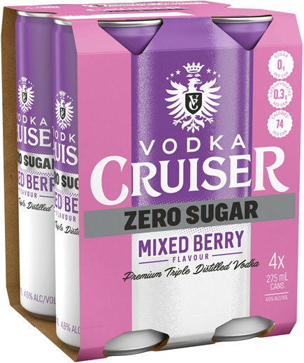 Sugar Free Mixed Berry 275mL 4 Pack