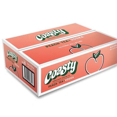 Peach Tea Vodka Can Carton