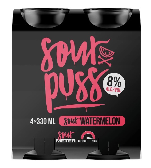 Sour Watermelon 8% 330ml Can 4pk