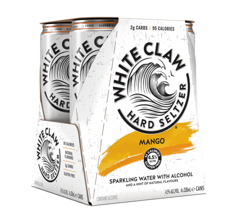 Hard Seltzer Mango 330mL 4 Pack